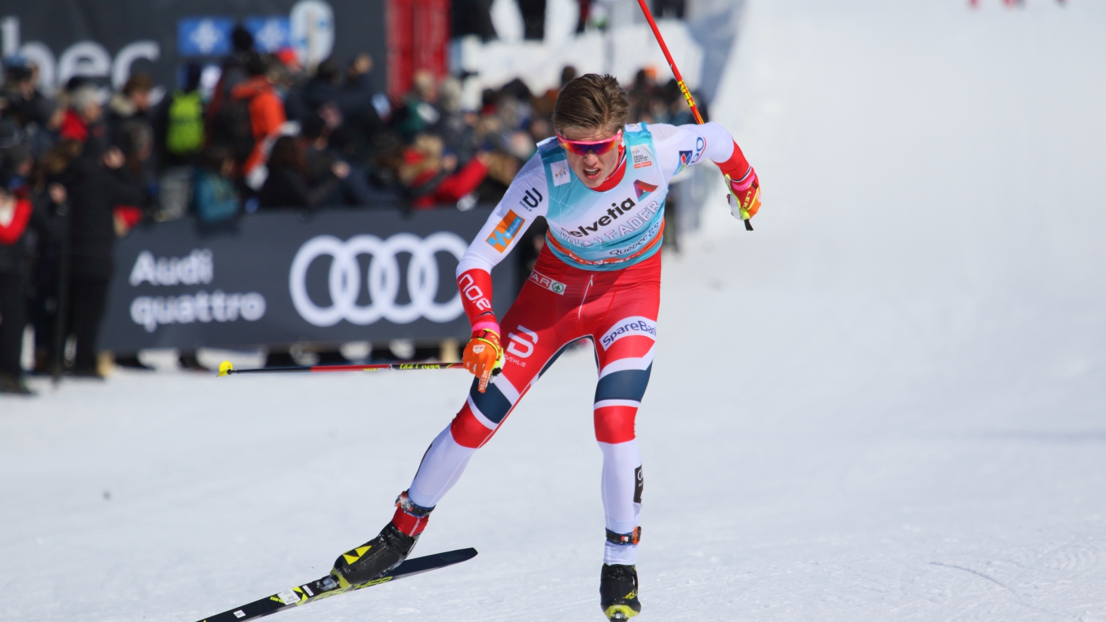 Johannes Høsflot Klæbo vant sprintcupen for menn. 2017 Ski Tour Canada, Ville de Québec