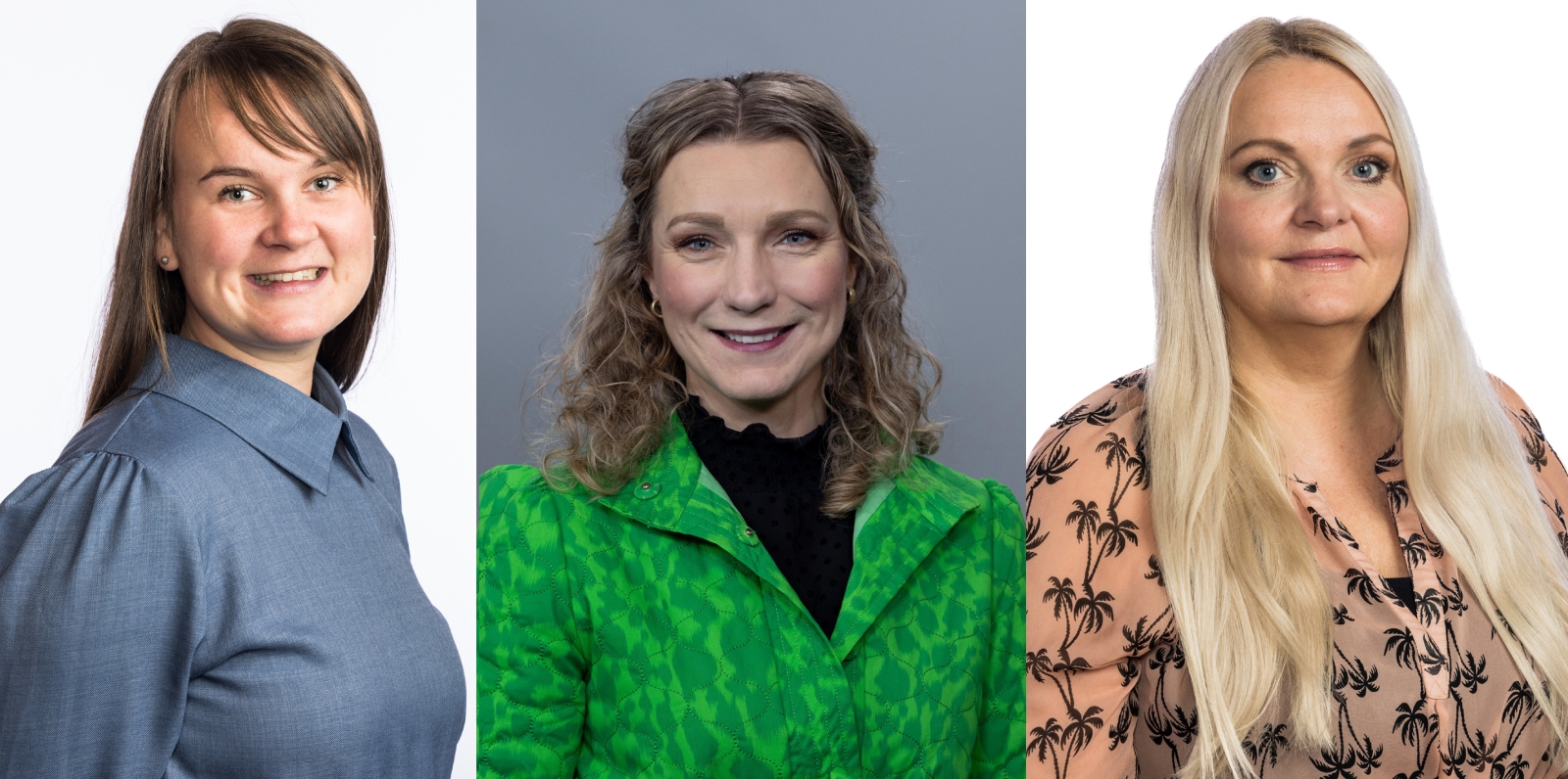 Marit Knutsdatter Strand (Sp), Karianne O. Tung  (Ap) og Åslaug Sem-Jacobsen (Sp). (Foto: Trond A. Isaksen (bildet i midten) og Stortinget.