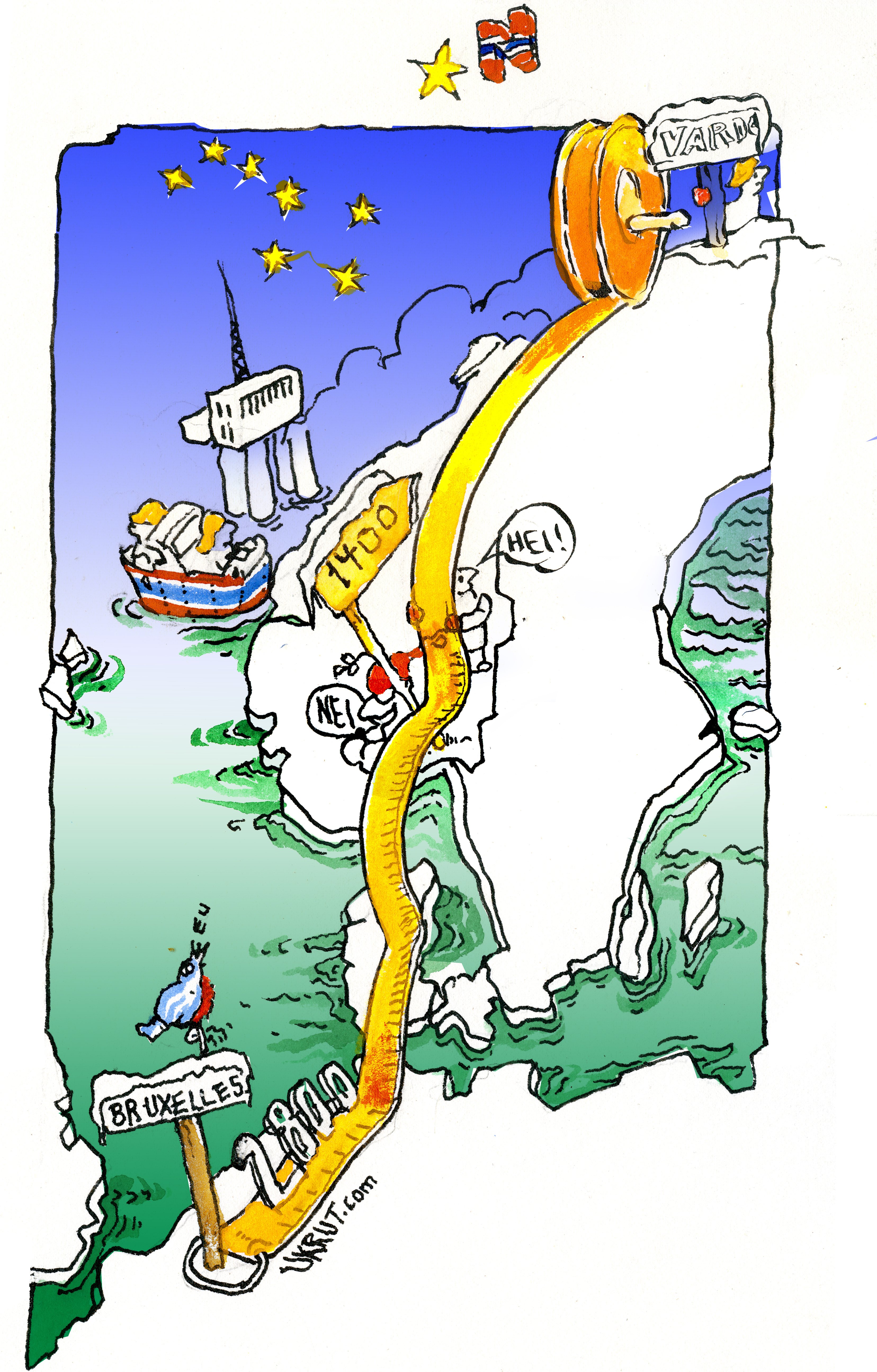 Ukrut Nei til EU avstander