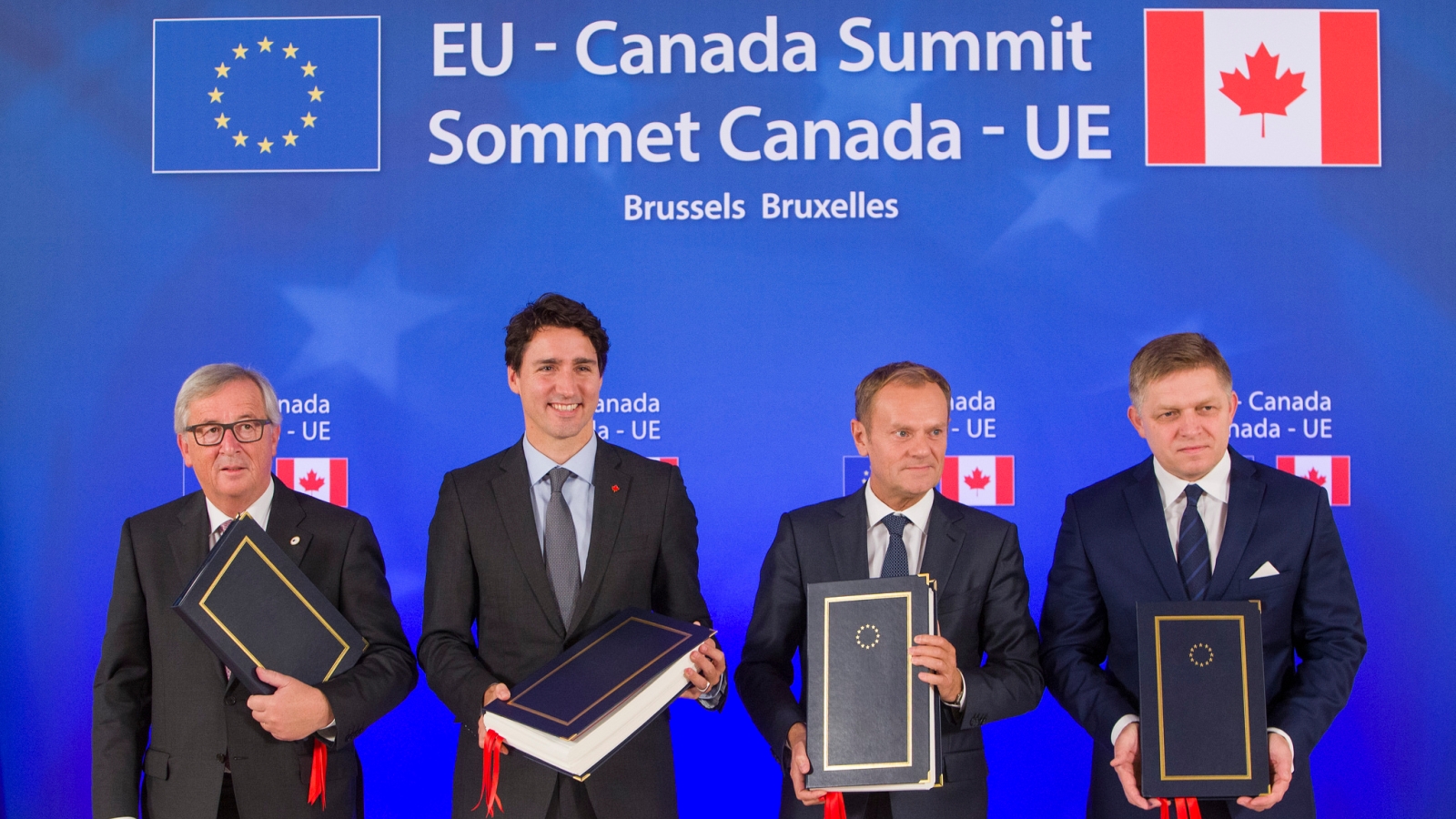 Toppmøtet mellom EU-lederne og Canadas statsminister.
