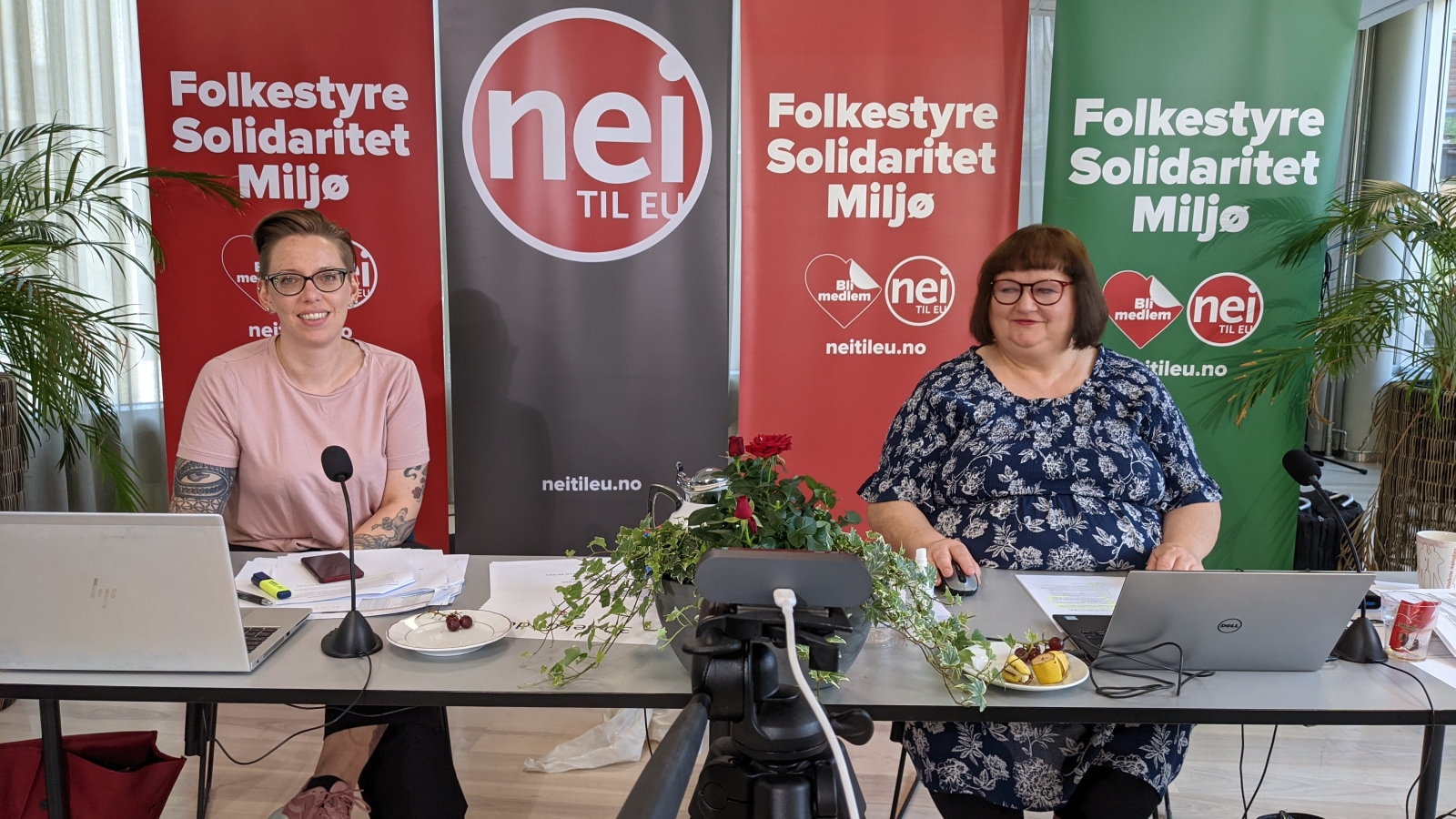 Nei til EUs digitale rådsmøte 5. juni 2021 ble ledet med stødig hånd av Hilde Loftesnes Nylén og Heidi Larsen. 