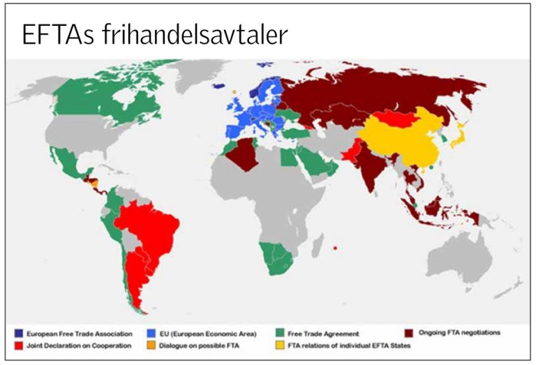 eftas frihandelsavtaler