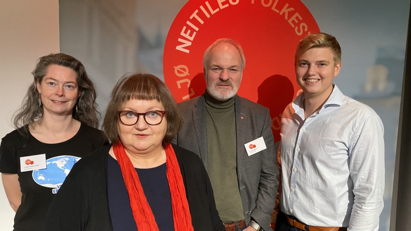 Nei til EUs arbeidsutvalg 2022–2024. Fra venstre Sofie Axelsen Osland, Heidi Larsen, Einar Frogner og Erlend Kvittum Nytrøen. 

