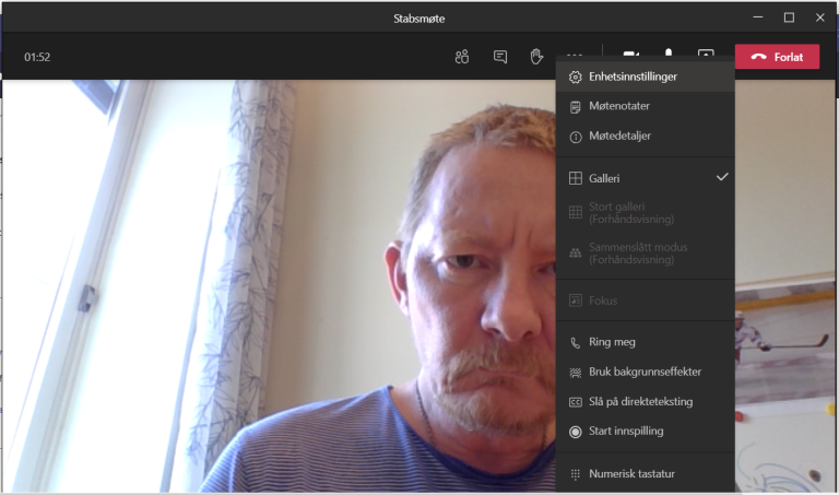 Vise enhetsinnstillinger.