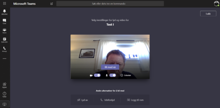 Bilde av pålogging i Teams
