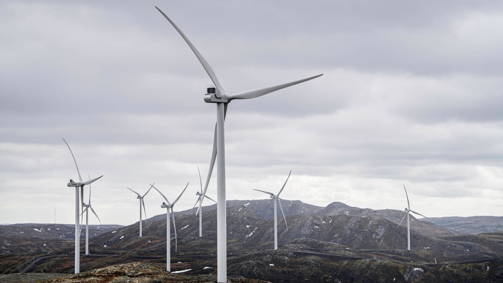 Roan vindkraft-anlegg. Foto: Ole Martin Wold. Lisens: CC BY-NC-ND 2.0 DEED. 