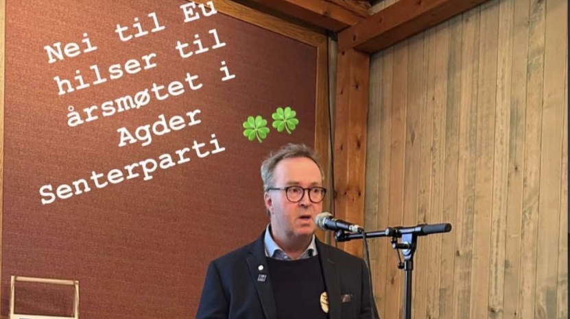 Nei til EU hilste til årsmøtet i Agder Senterparti