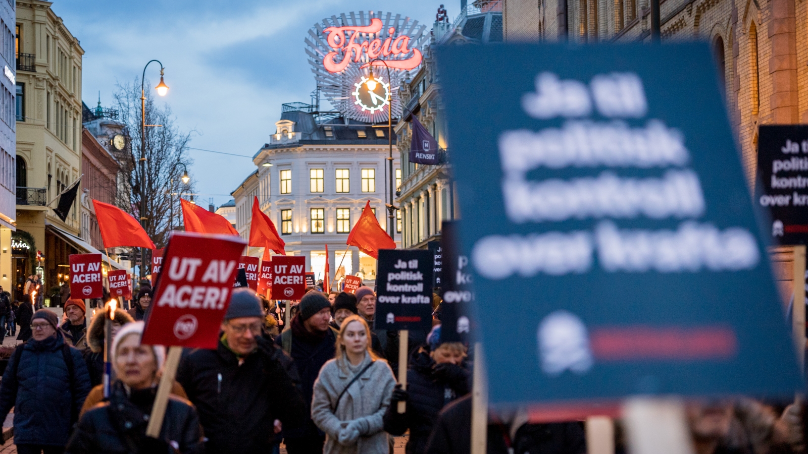 Fakkeltog mot ACER 15. februar 2022. 