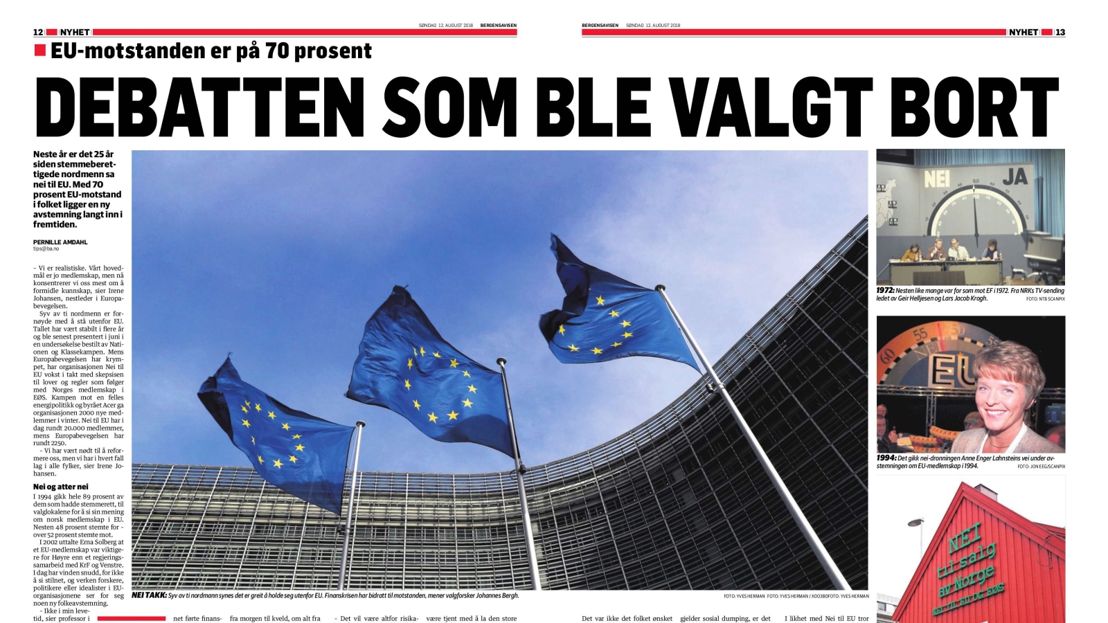 Stor EU-motstand nesten 25 år etter EU-kampen